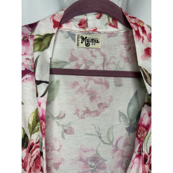 Show‎ Me Your Mumu “Brie” Robe “Garden of Bloom” White W/Pink Floral Print-OS - Picture 4 of 8